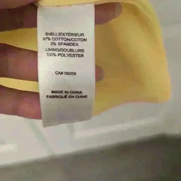 Black white yellow high  low dress - size 4 petite - Picture 4 of 4